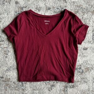 Maroon Crop Top